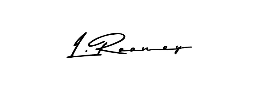 Create a beautiful signature design for name L. Rooney. With this signature (Asem Kandis PERSONAL USE) fonts, you can make a handwritten signature for free. L. Rooney signature style 9 images and pictures png