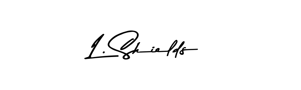 How to make L. Shields name signature. Use Asem Kandis PERSONAL USE style for creating short signs online. This is the latest handwritten sign. L. Shields signature style 9 images and pictures png