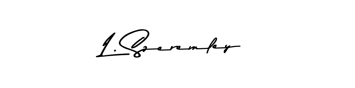 Design your own signature with our free online signature maker. With this signature software, you can create a handwritten (Asem Kandis PERSONAL USE) signature for name L. Szeremley. L. Szeremley signature style 9 images and pictures png