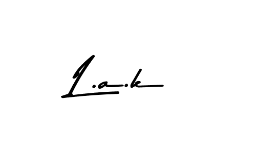 Make a beautiful signature design for name L.a.k. With this signature (Asem Kandis PERSONAL USE) style, you can create a handwritten signature for free. L.a.k signature style 9 images and pictures png