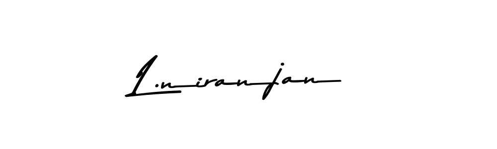 Make a beautiful signature design for name L.niranjan. With this signature (Asem Kandis PERSONAL USE) style, you can create a handwritten signature for free. L.niranjan signature style 9 images and pictures png