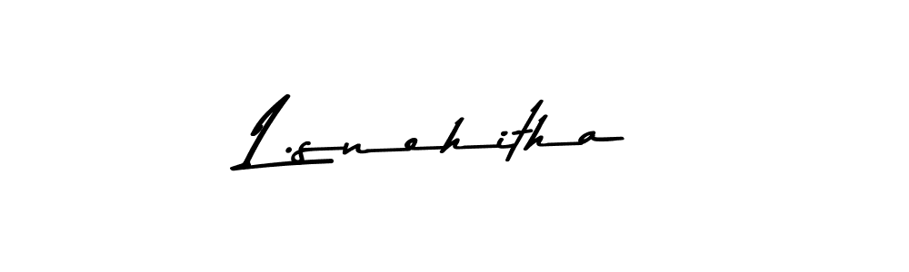 How to make L.snehitha signature? Asem Kandis PERSONAL USE is a professional autograph style. Create handwritten signature for L.snehitha name. L.snehitha signature style 9 images and pictures png