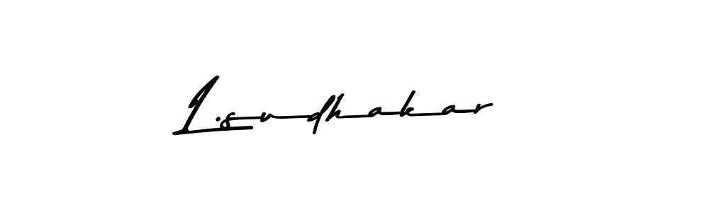 Use a signature maker to create a handwritten signature online. With this signature software, you can design (Asem Kandis PERSONAL USE) your own signature for name L.sudhakar. L.sudhakar signature style 9 images and pictures png