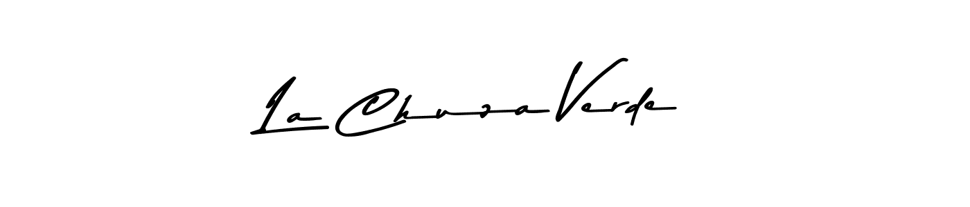 How to make La Chuza Verde name signature. Use Asem Kandis PERSONAL USE style for creating short signs online. This is the latest handwritten sign. La Chuza Verde signature style 9 images and pictures png