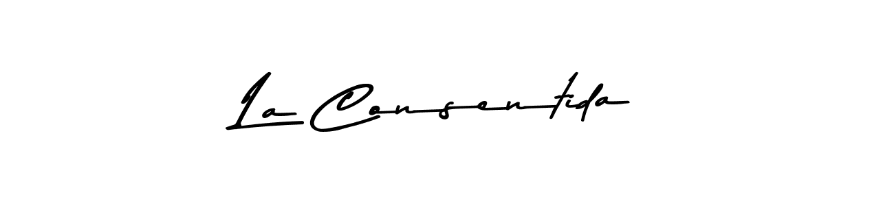 Create a beautiful signature design for name La Consentida. With this signature (Asem Kandis PERSONAL USE) fonts, you can make a handwritten signature for free. La Consentida signature style 9 images and pictures png