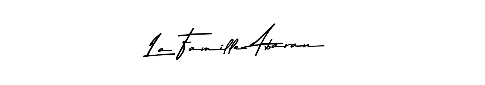 Make a beautiful signature design for name La Famille Abaran. With this signature (Asem Kandis PERSONAL USE) style, you can create a handwritten signature for free. La Famille Abaran signature style 9 images and pictures png
