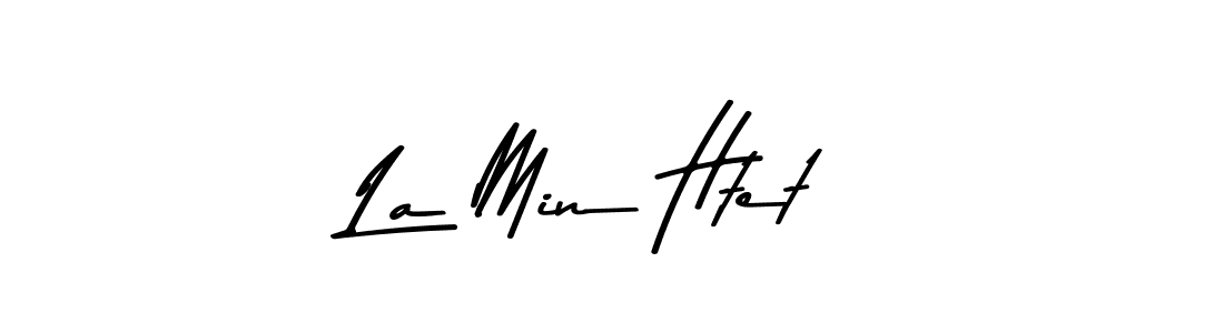Design your own signature with our free online signature maker. With this signature software, you can create a handwritten (Asem Kandis PERSONAL USE) signature for name La Min Htet. La Min Htet signature style 9 images and pictures png