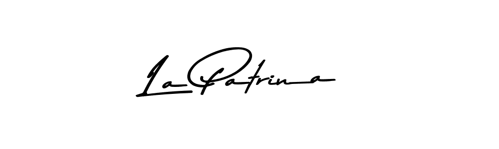 Create a beautiful signature design for name La Patrina. With this signature (Asem Kandis PERSONAL USE) fonts, you can make a handwritten signature for free. La Patrina signature style 9 images and pictures png