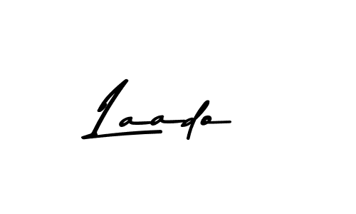 Use a signature maker to create a handwritten signature online. With this signature software, you can design (Asem Kandis PERSONAL USE) your own signature for name Laado. Laado signature style 9 images and pictures png