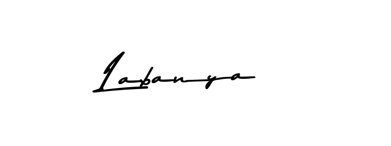 How to make Labanya  name signature. Use Asem Kandis PERSONAL USE style for creating short signs online. This is the latest handwritten sign. Labanya  signature style 9 images and pictures png