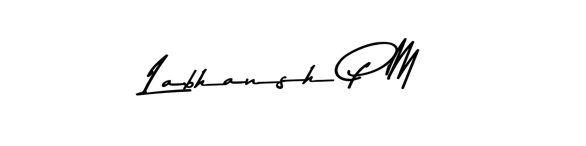 How to make Labhansh P M signature? Asem Kandis PERSONAL USE is a professional autograph style. Create handwritten signature for Labhansh P M name. Labhansh P M signature style 9 images and pictures png