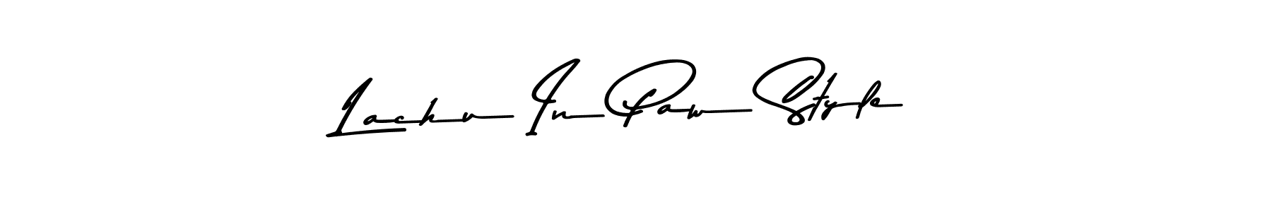 The best way (Asem Kandis PERSONAL USE) to make a short signature is to pick only two or three words in your name. The name Lachu In Paw Style include a total of six letters. For converting this name. Lachu In Paw Style signature style 9 images and pictures png