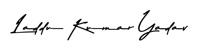 A classic penmanship look for Laddu Kumar Yadav. The Asem Kandis PERSONAL USE font brings timeless elegance and confidence to every signed document. Laddu Kumar Yadav signature style 9 images and pictures png
