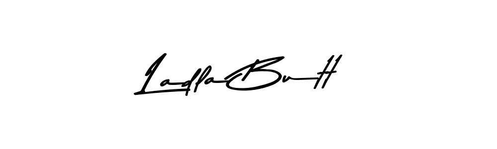 Make a beautiful signature design for name Ladla Butt. With this signature (Asem Kandis PERSONAL USE) style, you can create a handwritten signature for free. Ladla Butt signature style 9 images and pictures png