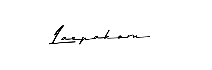Make a beautiful signature design for name Laepakorn. With this signature (Asem Kandis PERSONAL USE) style, you can create a handwritten signature for free. Laepakorn signature style 9 images and pictures png