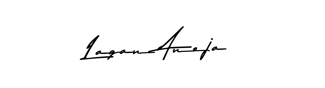 Create a beautiful signature design for name Lagan Aneja. With this signature (Asem Kandis PERSONAL USE) fonts, you can make a handwritten signature for free. Lagan Aneja signature style 9 images and pictures png