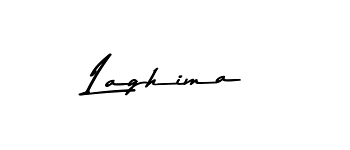 How to make Laghima name signature. Use Asem Kandis PERSONAL USE style for creating short signs online. This is the latest handwritten sign. Laghima signature style 9 images and pictures png