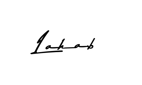 Use a signature maker to create a handwritten signature online. With this signature software, you can design (Asem Kandis PERSONAL USE) your own signature for name Lahab. Lahab signature style 9 images and pictures png