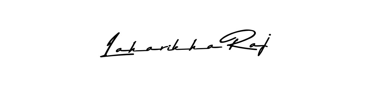 You should practise on your own different ways (Asem Kandis PERSONAL USE) to write your name (Laharikha Raj) in signature. don't let someone else do it for you. Laharikha Raj signature style 9 images and pictures png