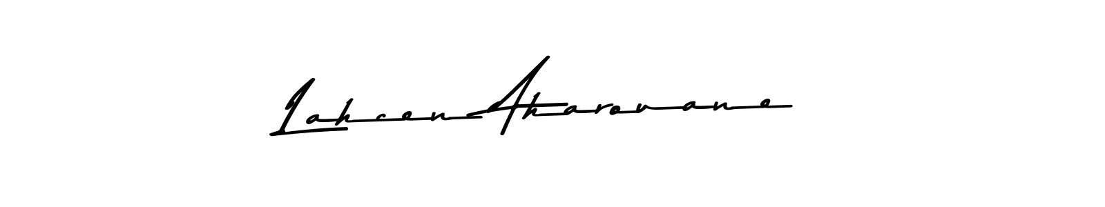 Make a beautiful signature design for name Lahcen Aharouane. With this signature (Asem Kandis PERSONAL USE) style, you can create a handwritten signature for free. Lahcen Aharouane signature style 9 images and pictures png