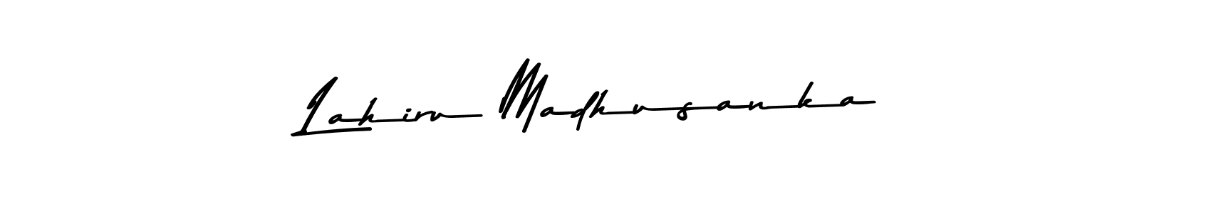 Use a signature maker to create a handwritten signature online. With this signature software, you can design (Asem Kandis PERSONAL USE) your own signature for name Lahiru Madhusanka. Lahiru Madhusanka signature style 9 images and pictures png