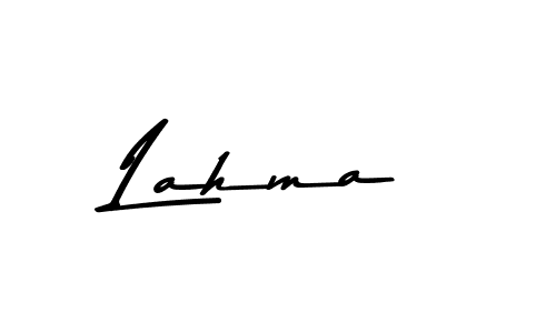 Use a signature maker to create a handwritten signature online. With this signature software, you can design (Asem Kandis PERSONAL USE) your own signature for name Lahma. Lahma signature style 9 images and pictures png