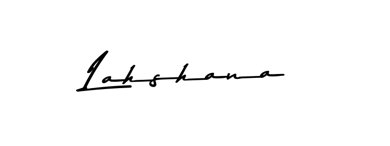How to make Lahshana name signature. Use Asem Kandis PERSONAL USE style for creating short signs online. This is the latest handwritten sign. Lahshana signature style 9 images and pictures png