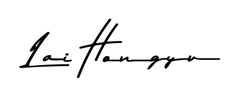 Generate high-definition signature styles for Lai Hongyu. The Asem Kandis PERSONAL USE typeface ensures crisp legibility and sophisticated design. Lai Hongyu signature style 9 images and pictures png