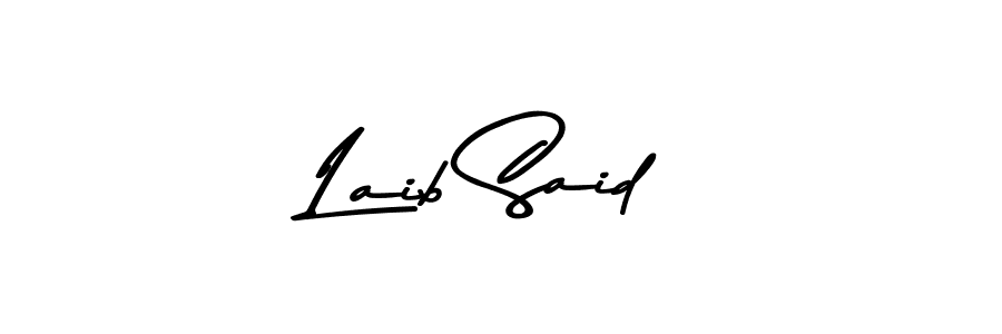 How to make Laib Said name signature. Use Asem Kandis PERSONAL USE style for creating short signs online. This is the latest handwritten sign. Laib Said signature style 9 images and pictures png