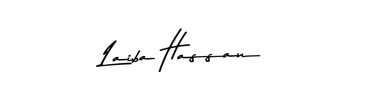 You should practise on your own different ways (Asem Kandis PERSONAL USE) to write your name (Laiba Hassan) in signature. don't let someone else do it for you. Laiba Hassan signature style 9 images and pictures png