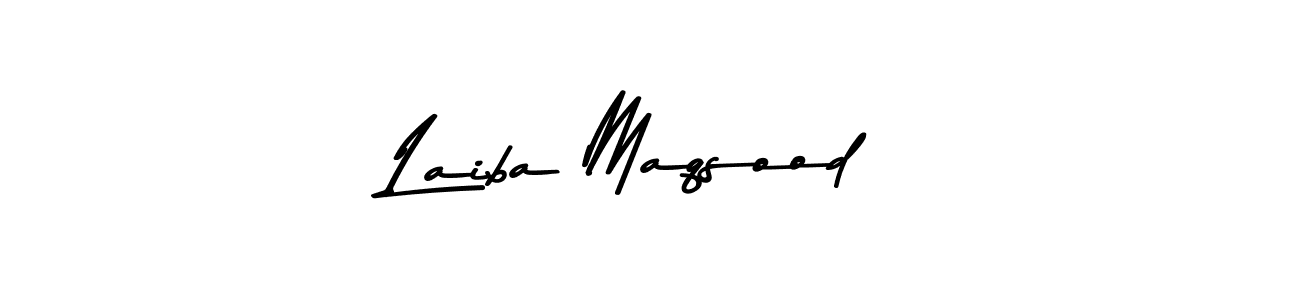 Design your own signature with our free online signature maker. With this signature software, you can create a handwritten (Asem Kandis PERSONAL USE) signature for name Laiba Maqsood. Laiba Maqsood signature style 9 images and pictures png