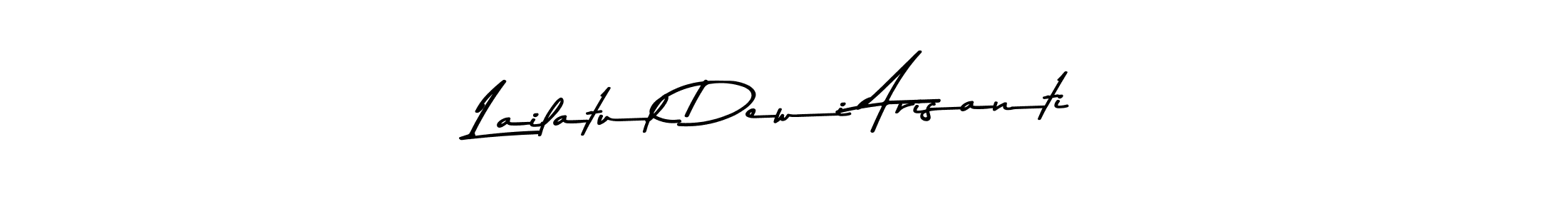 How to make Lailatul Dewi Arisanti name signature. Use Asem Kandis PERSONAL USE style for creating short signs online. This is the latest handwritten sign. Lailatul Dewi Arisanti signature style 9 images and pictures png