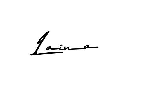 Design your own signature with our free online signature maker. With this signature software, you can create a handwritten (Asem Kandis PERSONAL USE) signature for name Laina. Laina signature style 9 images and pictures png