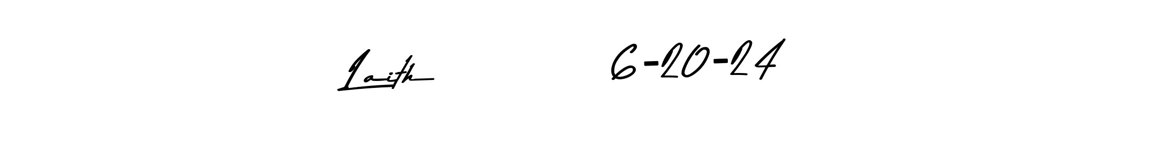 Use a signature maker to create a handwritten signature online. With this signature software, you can design (Asem Kandis PERSONAL USE) your own signature for name Laith           6-20-24. Laith           6-20-24 signature style 9 images and pictures png
