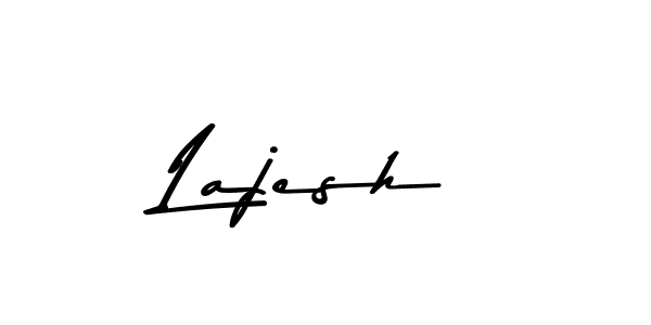 How to make Lajesh name signature. Use Asem Kandis PERSONAL USE style for creating short signs online. This is the latest handwritten sign. Lajesh signature style 9 images and pictures png