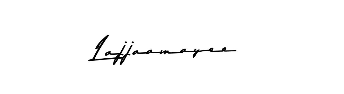 How to make Lajjaamayee name signature. Use Asem Kandis PERSONAL USE style for creating short signs online. This is the latest handwritten sign. Lajjaamayee signature style 9 images and pictures png