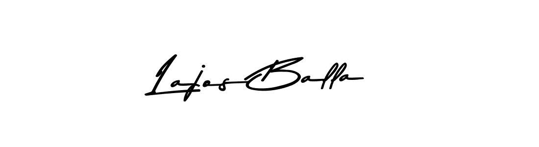 Design your own signature with our free online signature maker. With this signature software, you can create a handwritten (Asem Kandis PERSONAL USE) signature for name Lajos Balla. Lajos Balla signature style 9 images and pictures png