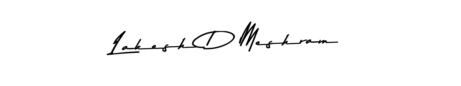 The best way (Asem Kandis PERSONAL USE) to make a short signature is to pick only two or three words in your name. The name Lakesh D Meshram include a total of six letters. For converting this name. Lakesh D Meshram signature style 9 images and pictures png