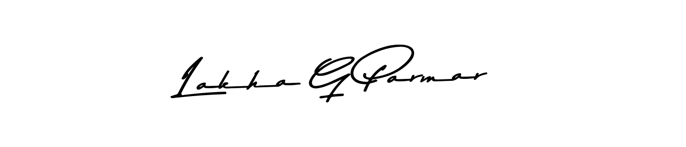How to make Lakha G Parmar name signature. Use Asem Kandis PERSONAL USE style for creating short signs online. This is the latest handwritten sign. Lakha G Parmar signature style 9 images and pictures png
