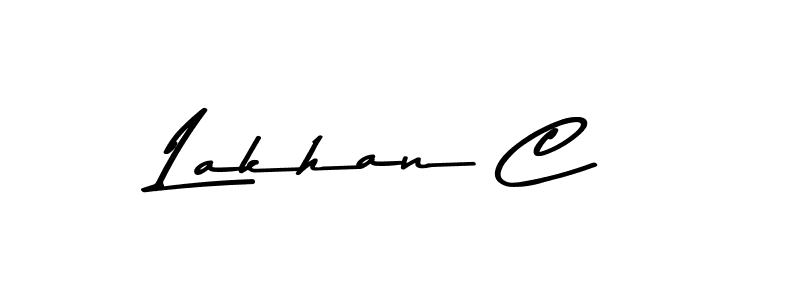 Use a signature maker to create a handwritten signature online. With this signature software, you can design (Asem Kandis PERSONAL USE) your own signature for name Lakhan C. Lakhan C signature style 9 images and pictures png