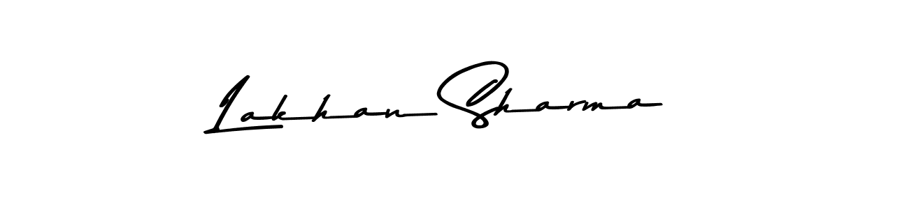 How to make Lakhan Sharma name signature. Use Asem Kandis PERSONAL USE style for creating short signs online. This is the latest handwritten sign. Lakhan Sharma signature style 9 images and pictures png