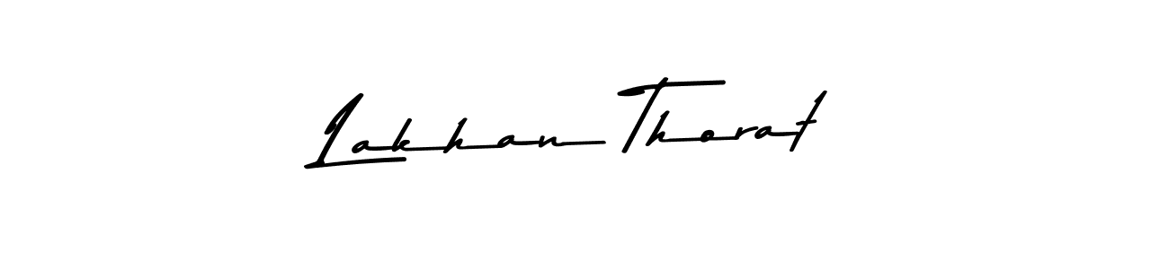 How to make Lakhan Thorat name signature. Use Asem Kandis PERSONAL USE style for creating short signs online. This is the latest handwritten sign. Lakhan Thorat signature style 9 images and pictures png