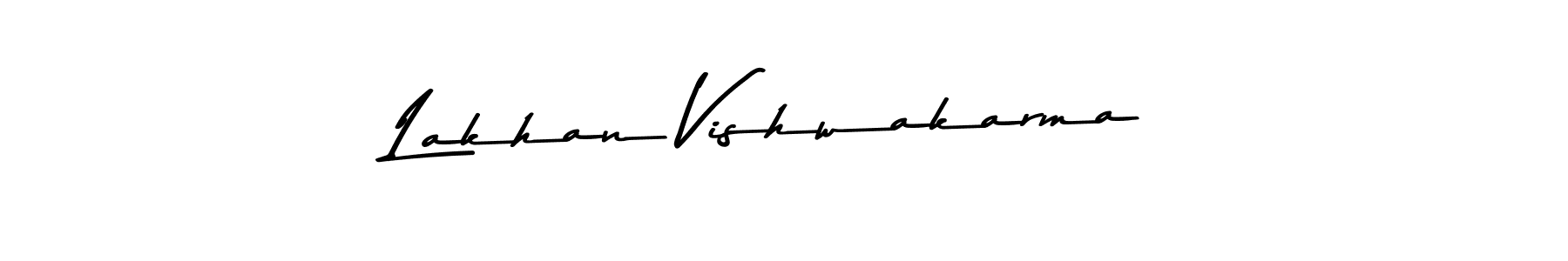 Create a beautiful signature design for name Lakhan Vishwakarma. With this signature (Asem Kandis PERSONAL USE) fonts, you can make a handwritten signature for free. Lakhan Vishwakarma signature style 9 images and pictures png