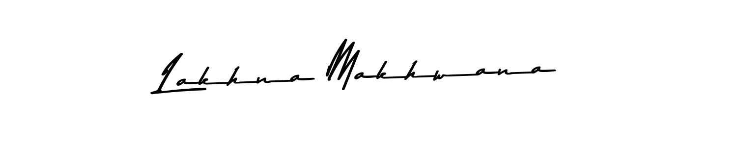 Design your own signature with our free online signature maker. With this signature software, you can create a handwritten (Asem Kandis PERSONAL USE) signature for name Lakhna Makhwana. Lakhna Makhwana signature style 9 images and pictures png