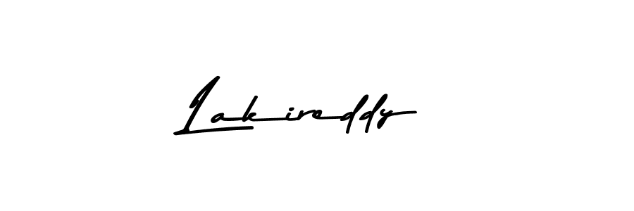 Create a beautiful signature design for name Lakireddy. With this signature (Asem Kandis PERSONAL USE) fonts, you can make a handwritten signature for free. Lakireddy signature style 9 images and pictures png