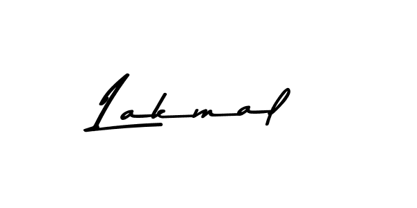 How to make Lakmal name signature. Use Asem Kandis PERSONAL USE style for creating short signs online. This is the latest handwritten sign. Lakmal signature style 9 images and pictures png