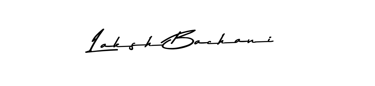 Similarly Asem Kandis PERSONAL USE is the best handwritten signature design. Signature creator online .You can use it as an online autograph creator for name Laksh Bachani. Laksh Bachani signature style 9 images and pictures png