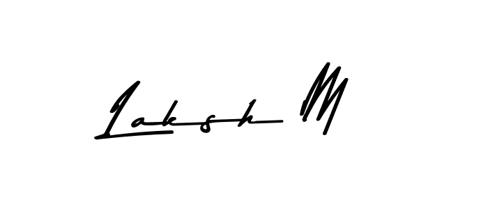 if you are searching for the best signature style for your name Laksh M. so please give up your signature search. here we have designed multiple signature styles  using Asem Kandis PERSONAL USE. Laksh M signature style 9 images and pictures png