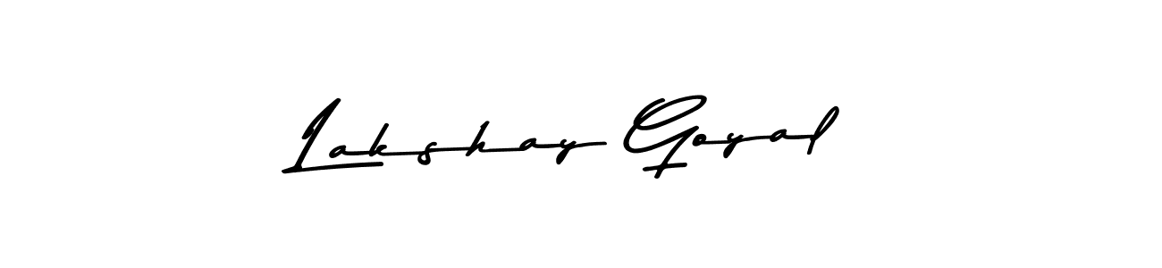 Make a beautiful signature design for name Lakshay Goyal. With this signature (Asem Kandis PERSONAL USE) style, you can create a handwritten signature for free. Lakshay Goyal signature style 9 images and pictures png