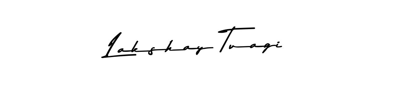 You should practise on your own different ways (Asem Kandis PERSONAL USE) to write your name (Lakshay Tuagi) in signature. don't let someone else do it for you. Lakshay Tuagi signature style 9 images and pictures png